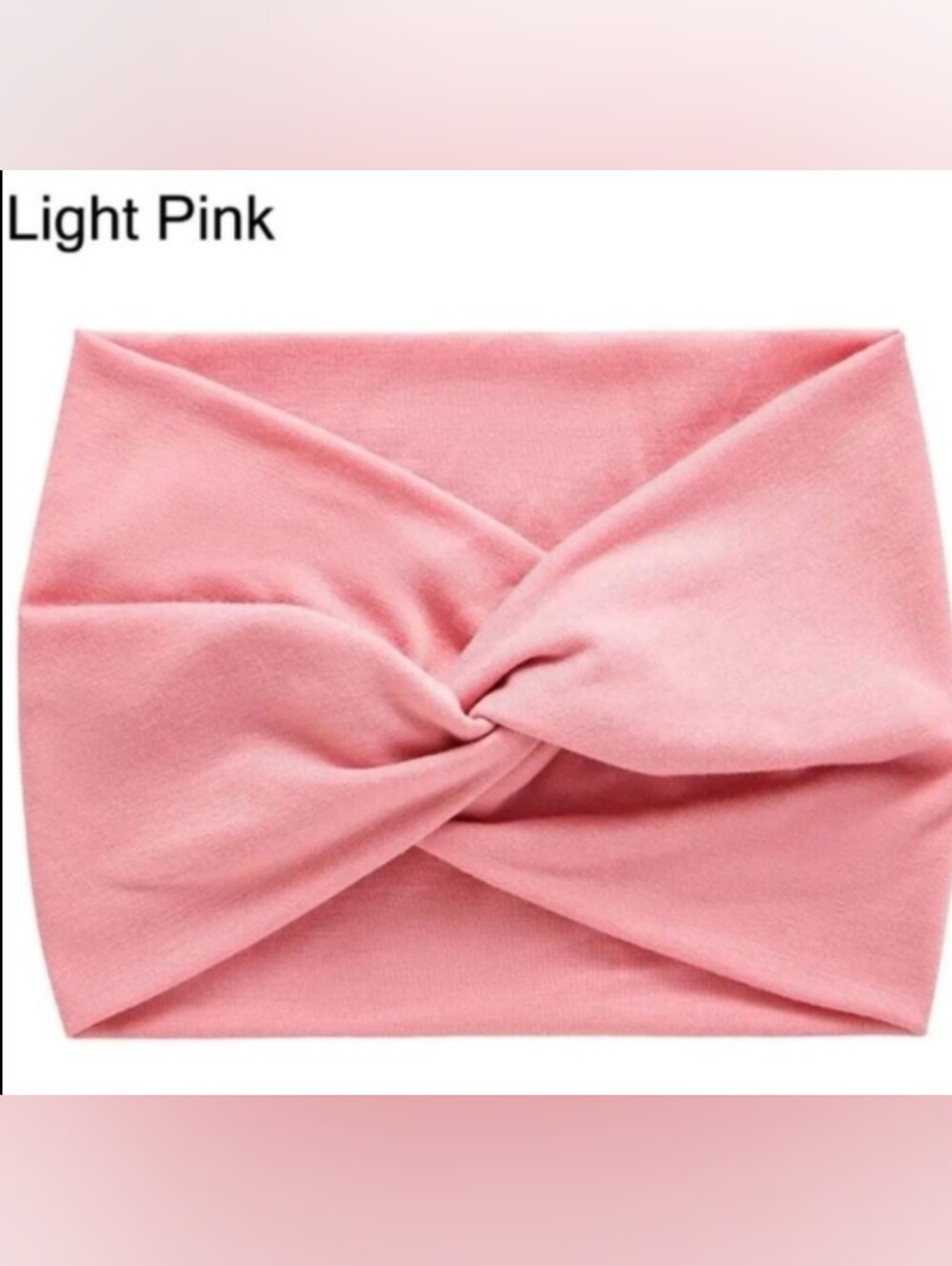 Light Pink Twist Headband for Women